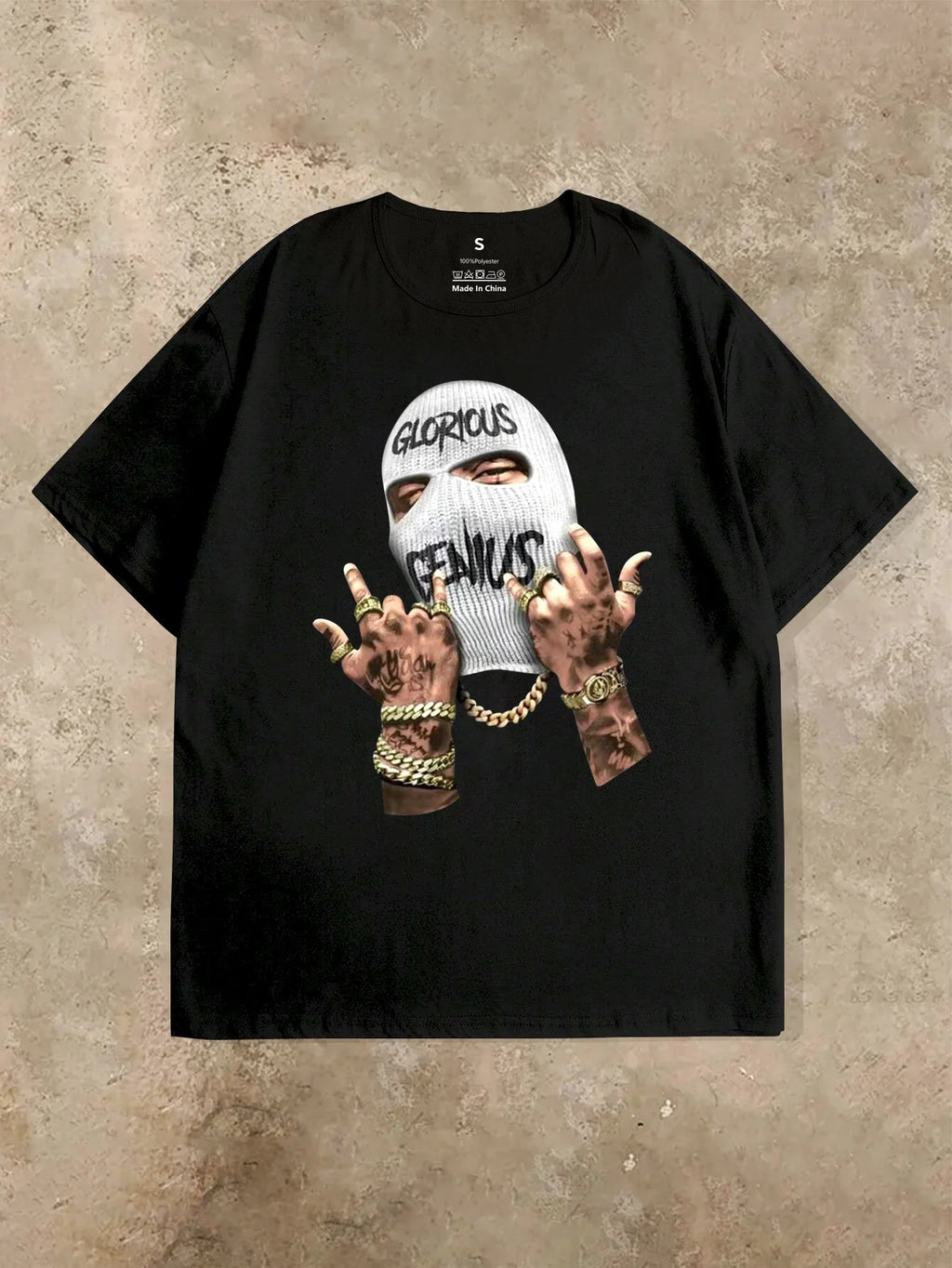 T-shirt en T-shirt rond homme Retro manches courtes
