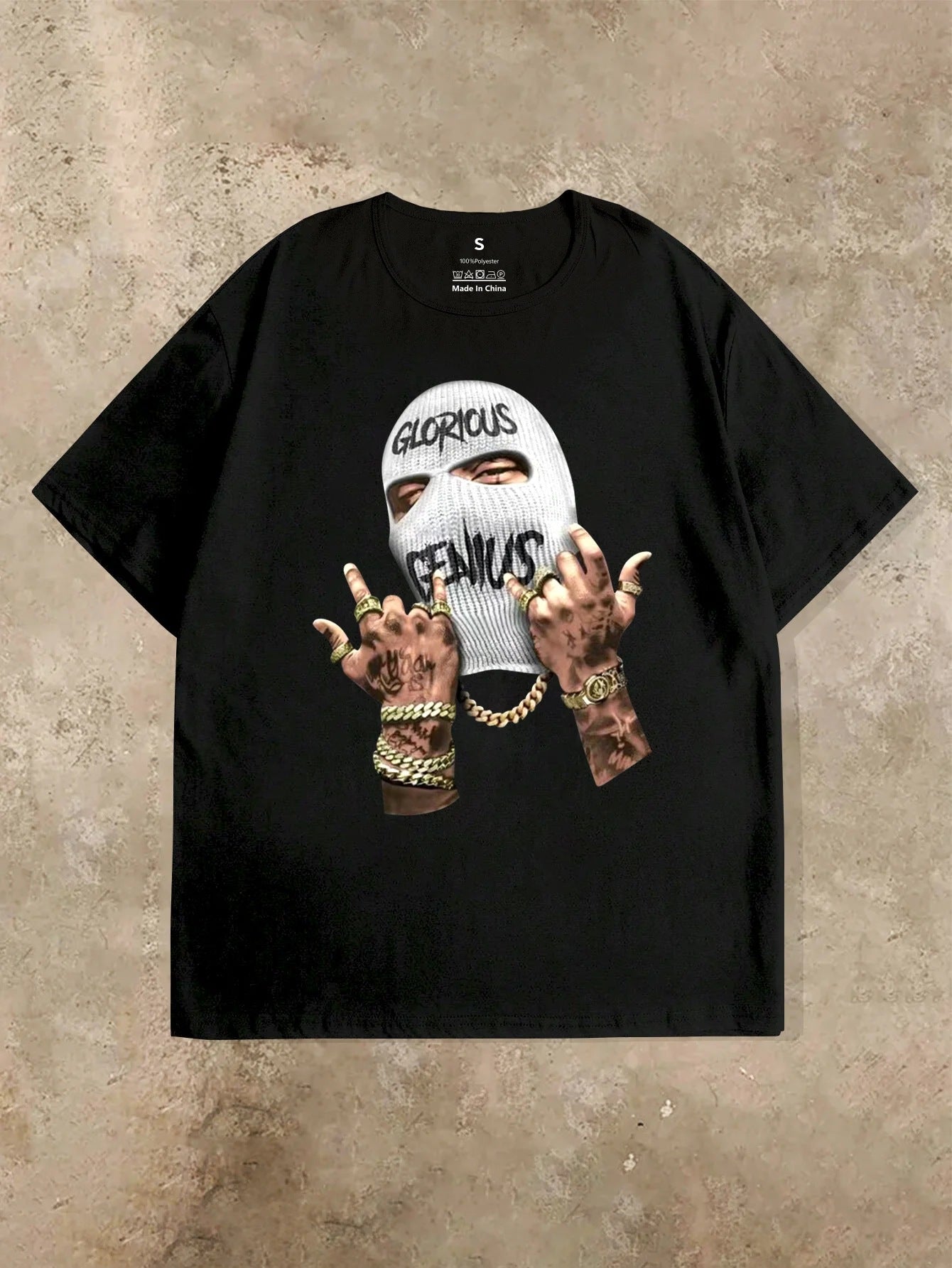 T-shirt en T-shirt rond homme Retro manches courtes