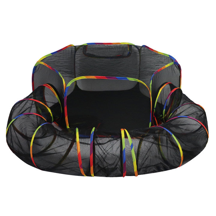 Tunnel Cat extérieur Catio portable 2 En 1 Tente Cat & Jouer Tunnel Grand Collapsible Cat Incl