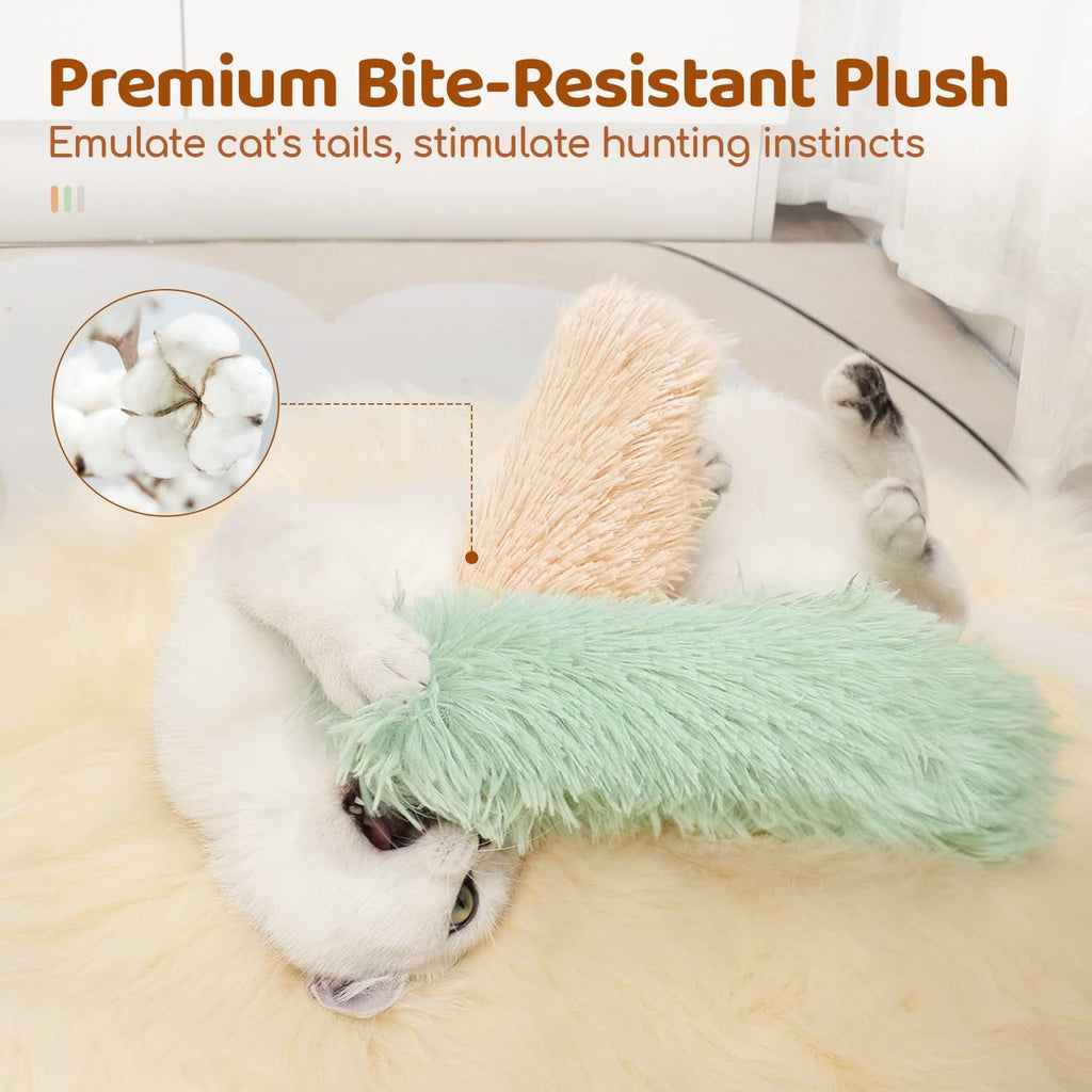 Chat en peluche auto-échauffant avec oreiller de sommeil Catnip et jouet interactif pour animaux de compagnie