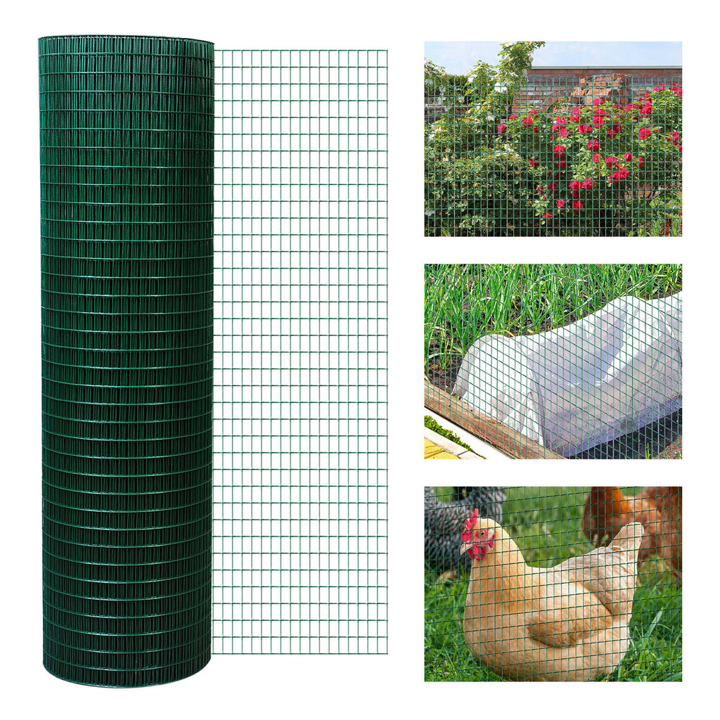 PVC enduit d'acier Poulet Lapin Mesh Fencing Wire Garden Frontière de clôture galvanisée