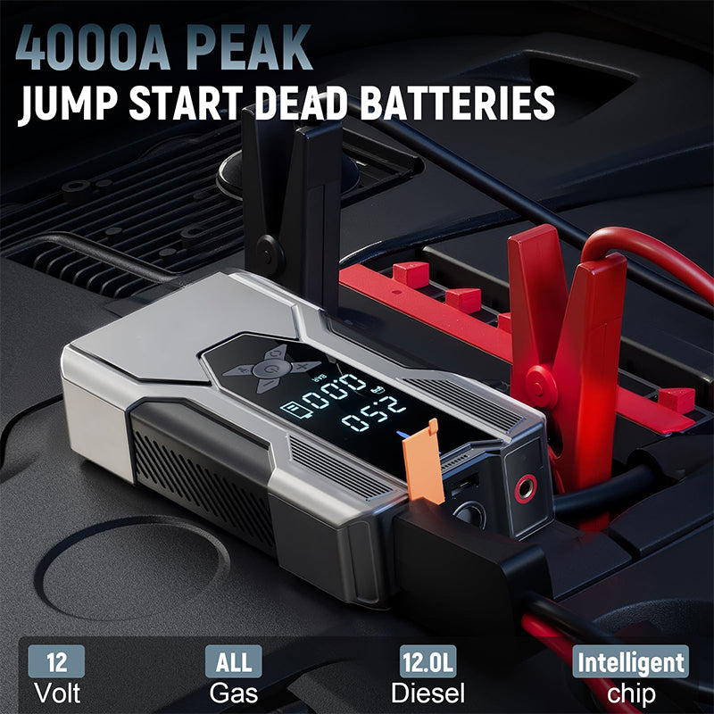 Démarreur J Ump Voiture avec compresseurs d'air Batterie Booster 8000mah Power Bank
