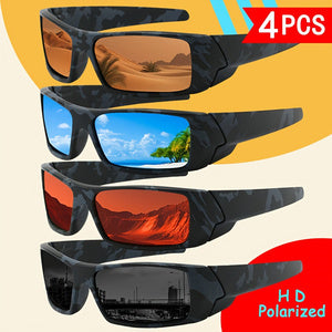 Ensemble de Lunettes de soleil 4 PCS Polarized Sport pour hommes