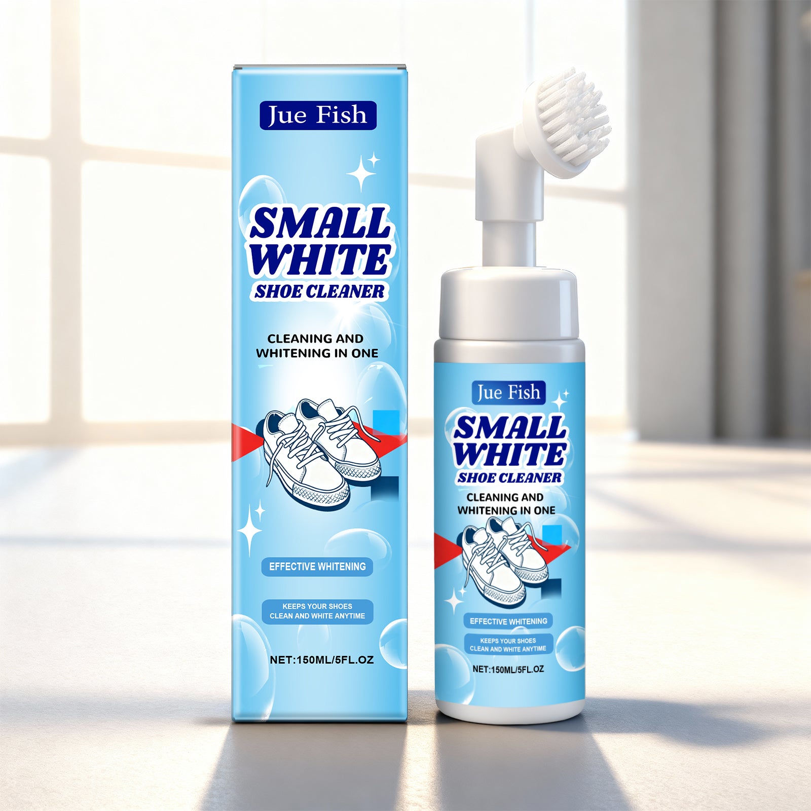 Petite mousse de nettoyage de chaussures blanches 150ml1box