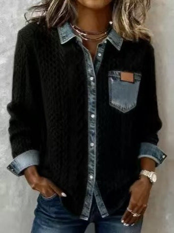 Chemise de Denim de style européen et américain pour femmes