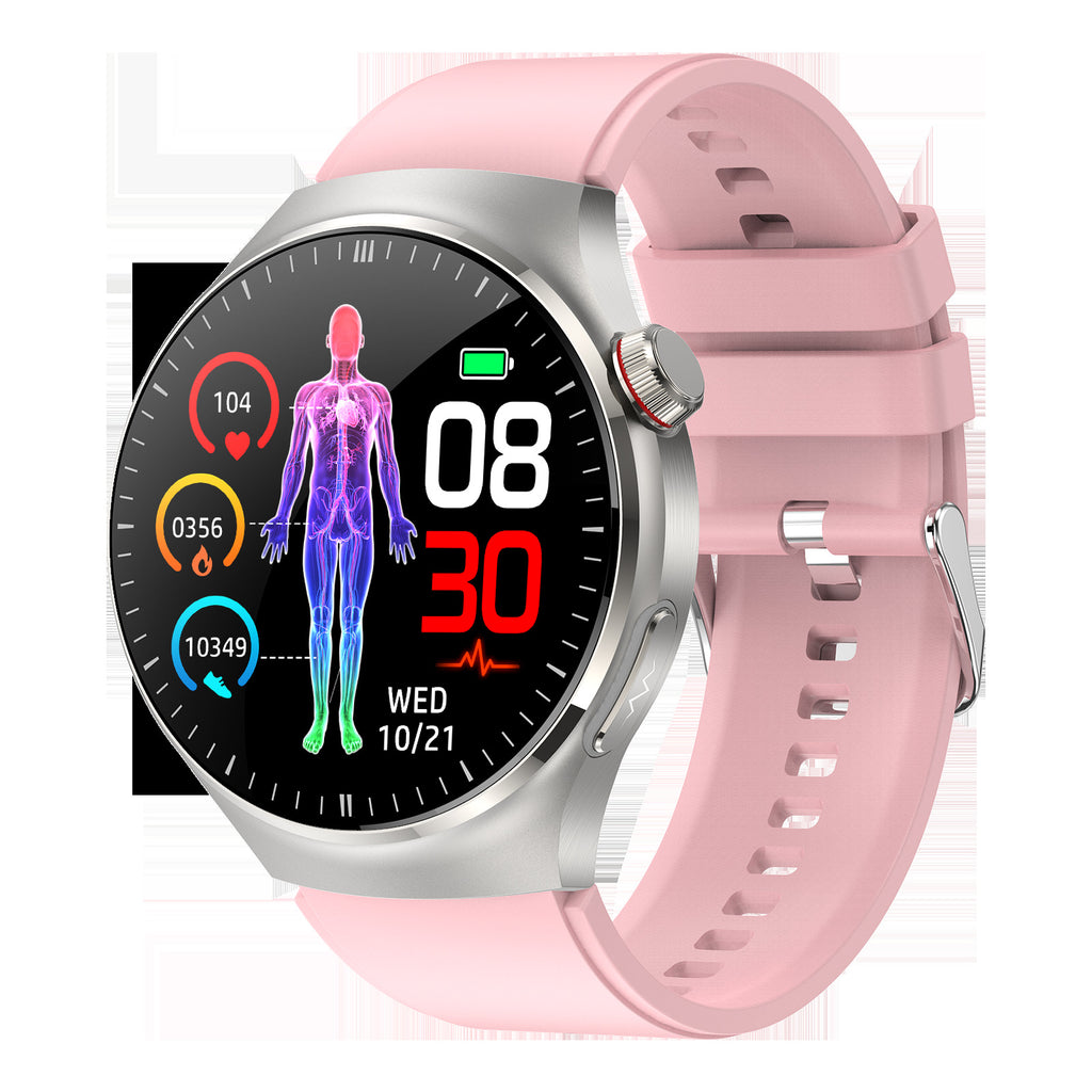 Contrôle de la santé ECG Fat du corps Uric Acid and Lipid Profile Testing Bluetooth Calling Smartwat