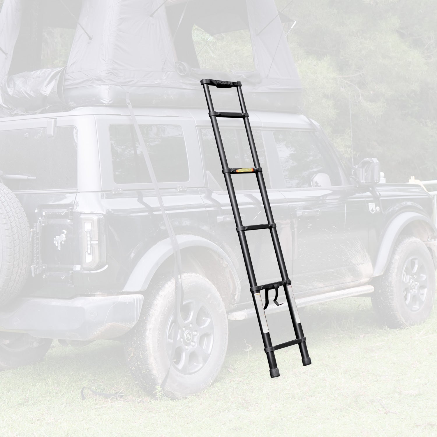 Tente de toit et support de toit utilisation Portable pliage Aluminium Échelle télescopique Non-dérapant Exte