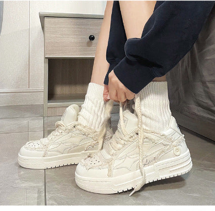 Chaussures Blanc Respirant Casual Style Coréen