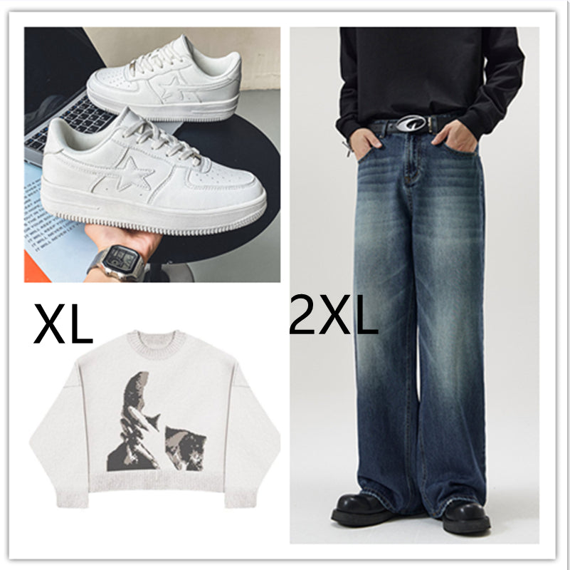 Sneakers casual blanc épais pour les hommes
