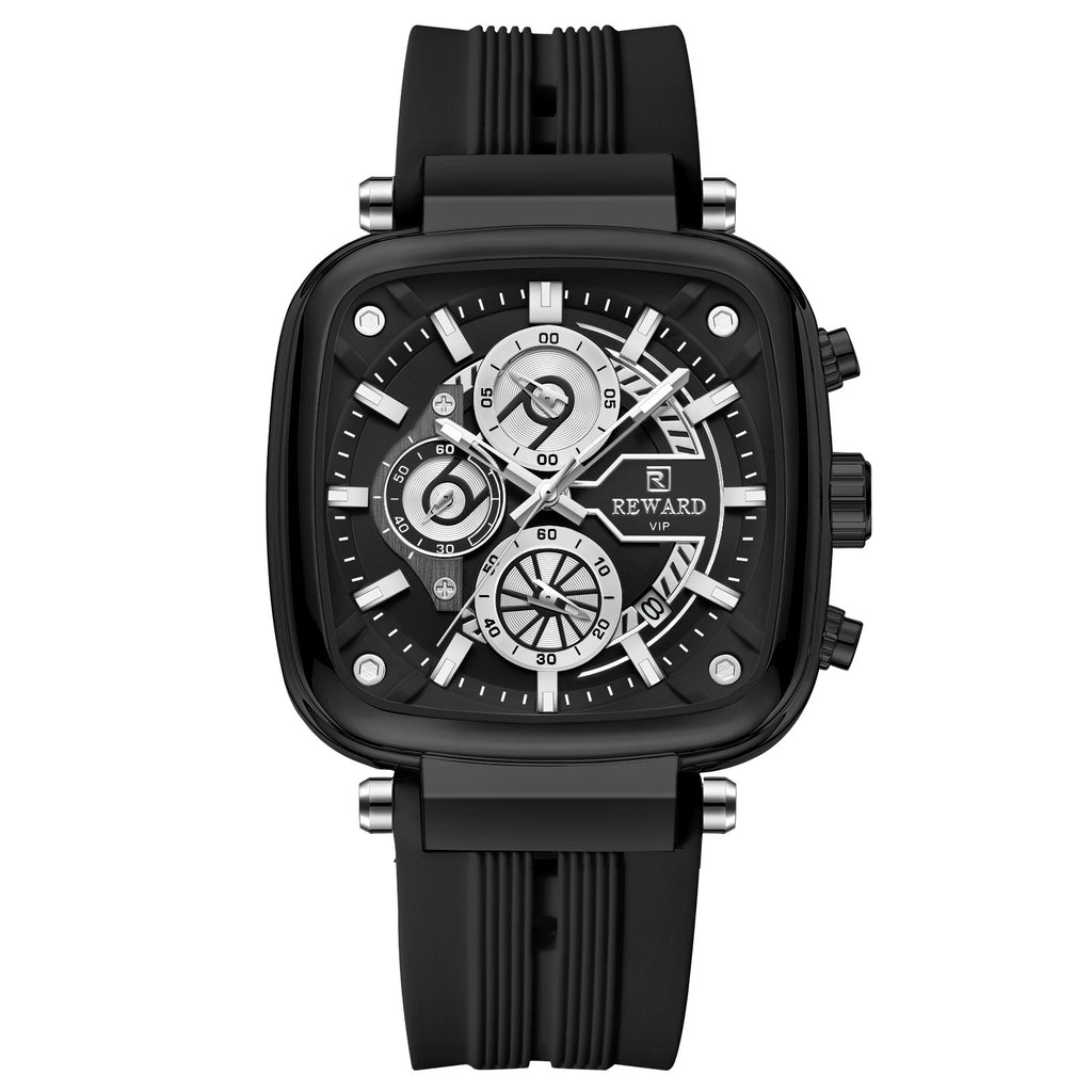 Récompense Montres Sport Quartz Homme Multi-fonctions Montre Silicone
