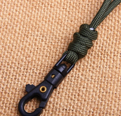 Porte-clés tissés à la main Lanyard lampe de poche Rope collier Core Parachute Cord tissé Lanyard