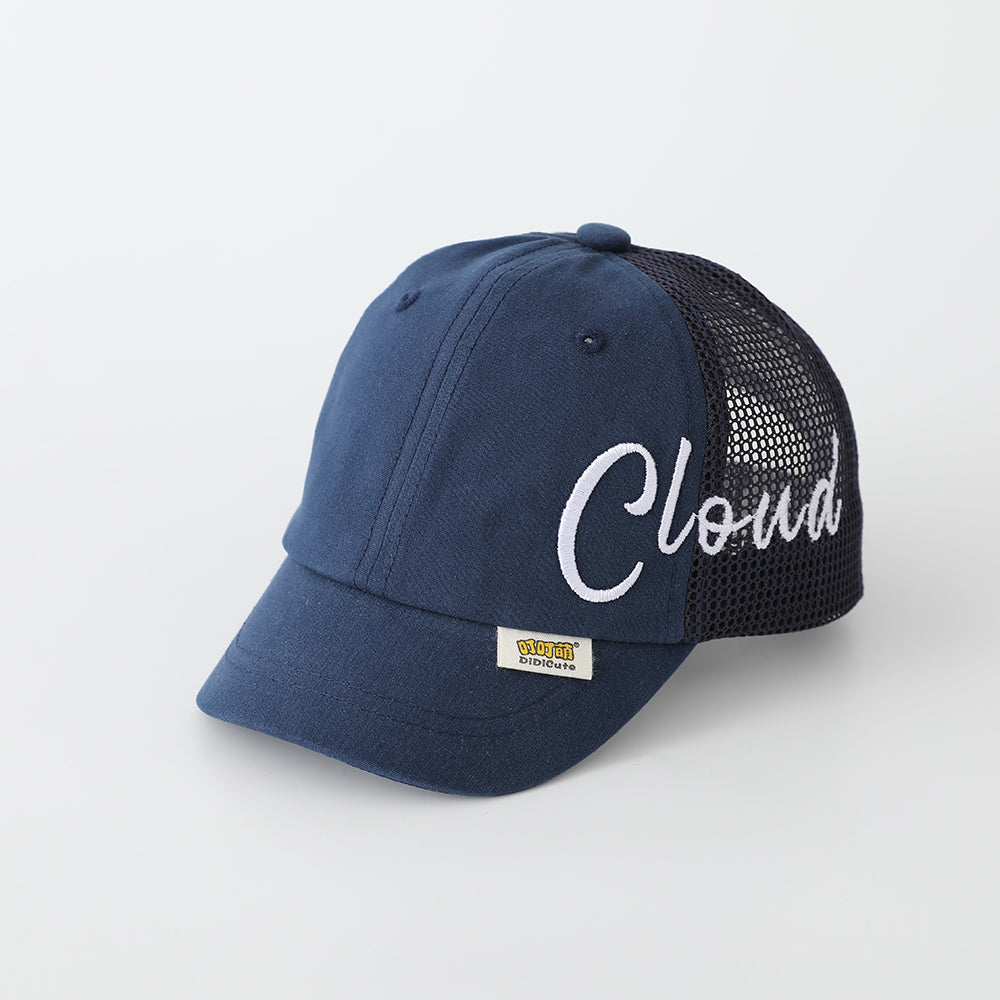 Été Garçons et filles' Side-lette Nuage Brodé Duckbill Hat avec tissu net Patching