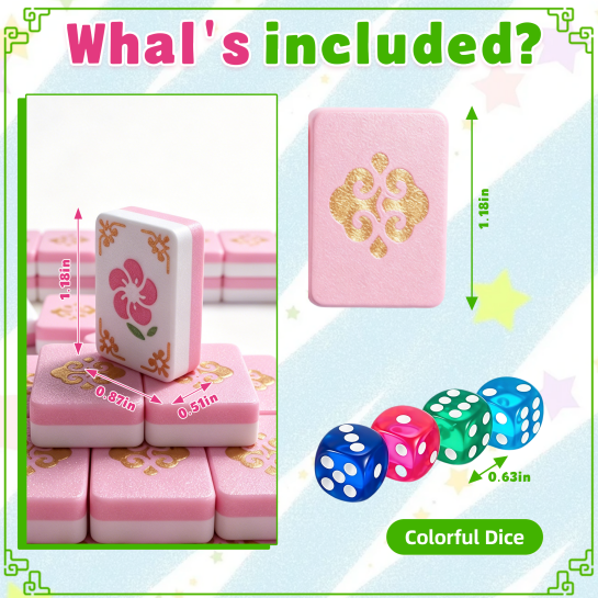 Ensemble de carreaux de Mahjong flottants imprimés 3D 160PCS