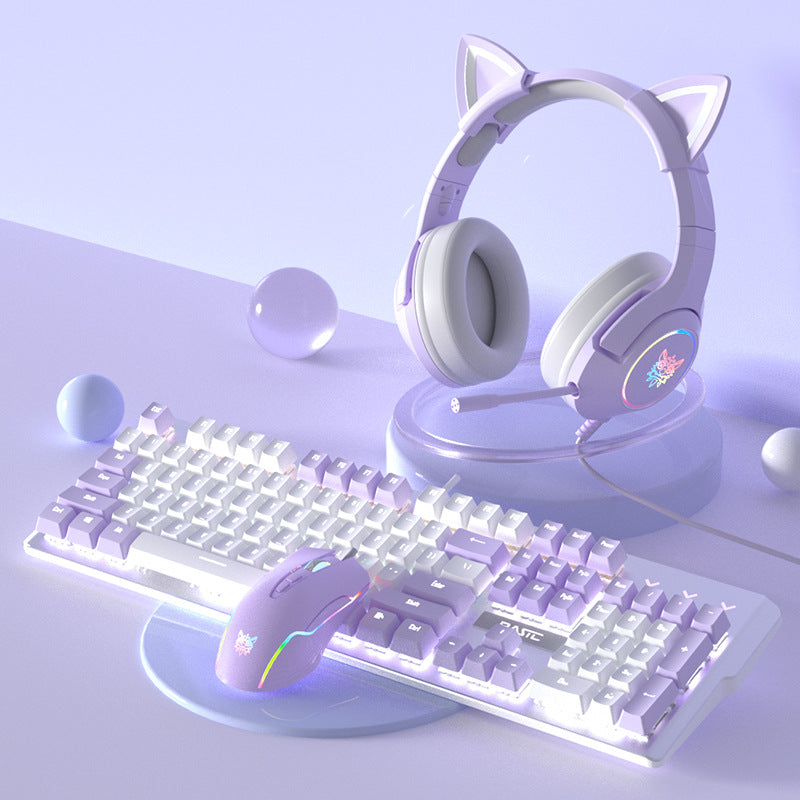 Suit de souris à clavier mécanique violet vert filaire Axis