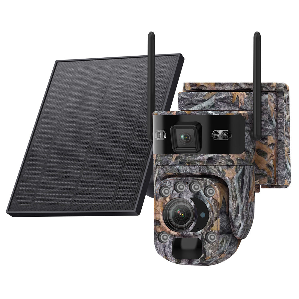 Caméra solaire 4G Camouflage Jungle 6MP HD 20x Zoom Caméra de surveillance