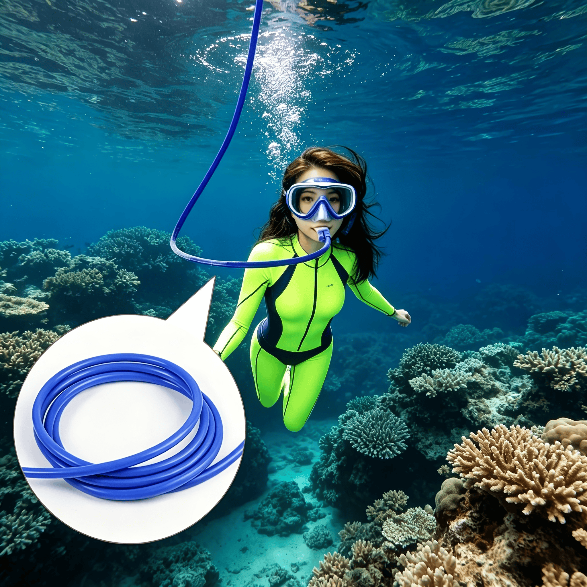 Snorkel de plongée à sec Snorkel résistant aux fuites Silicone sous l'eau Valve respiratoire pour