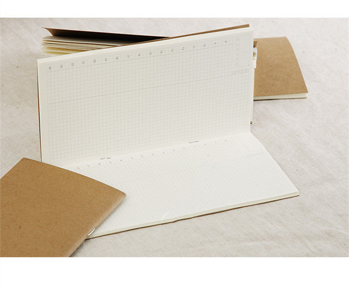 Carotte intérieure de renouvellement standard du carnet de bord de voyage