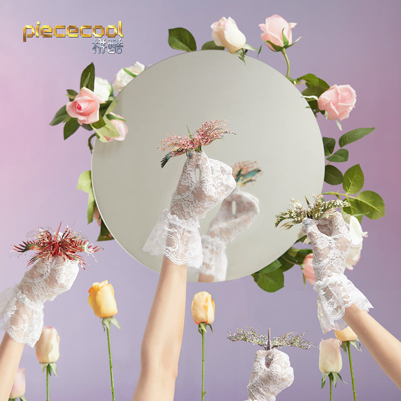 Crane de fleurs Puzzle métallique Handmade Diy Monted Toy Model