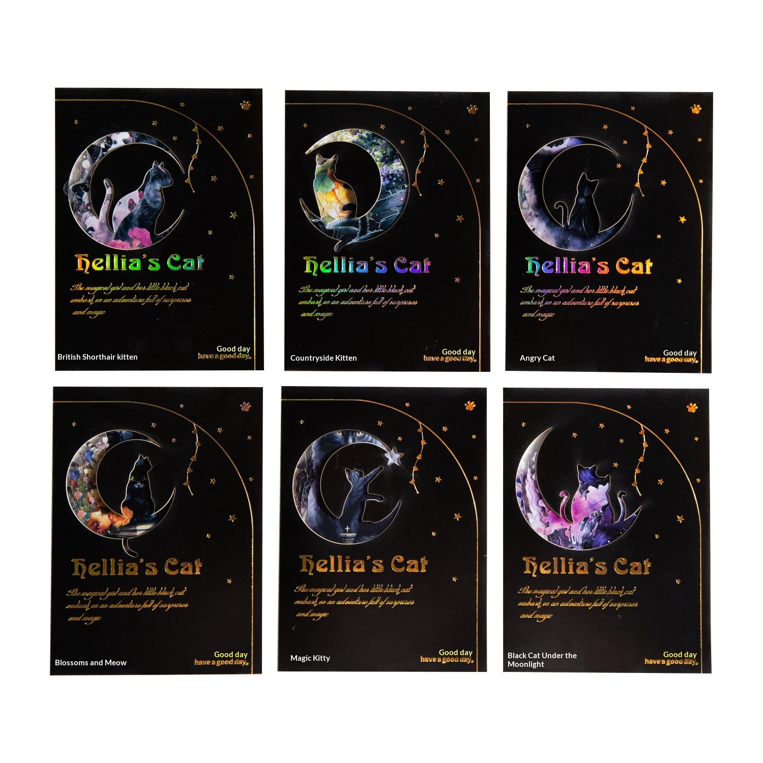 Un beau Sticker Day Pack The Hearias Cat Series