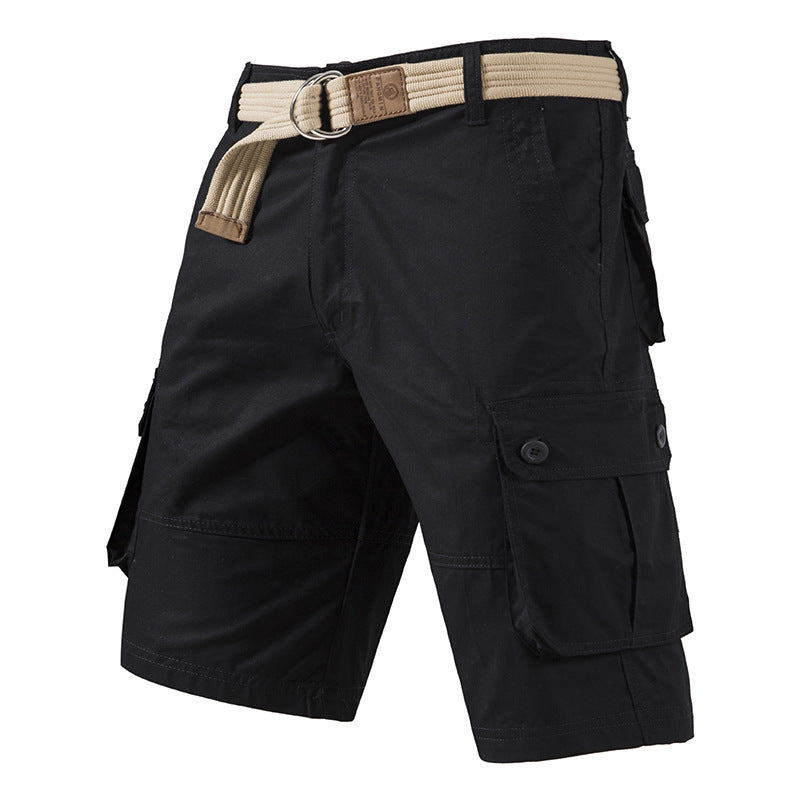 Homme Lavé Coton Multi Poche Casual Longueur du genou