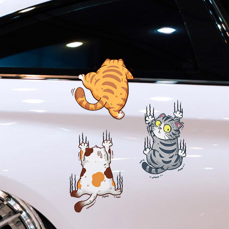 Sticker de voiture de chat à gratter Corps à gratter