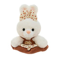 Cute plush bunny toy young couple