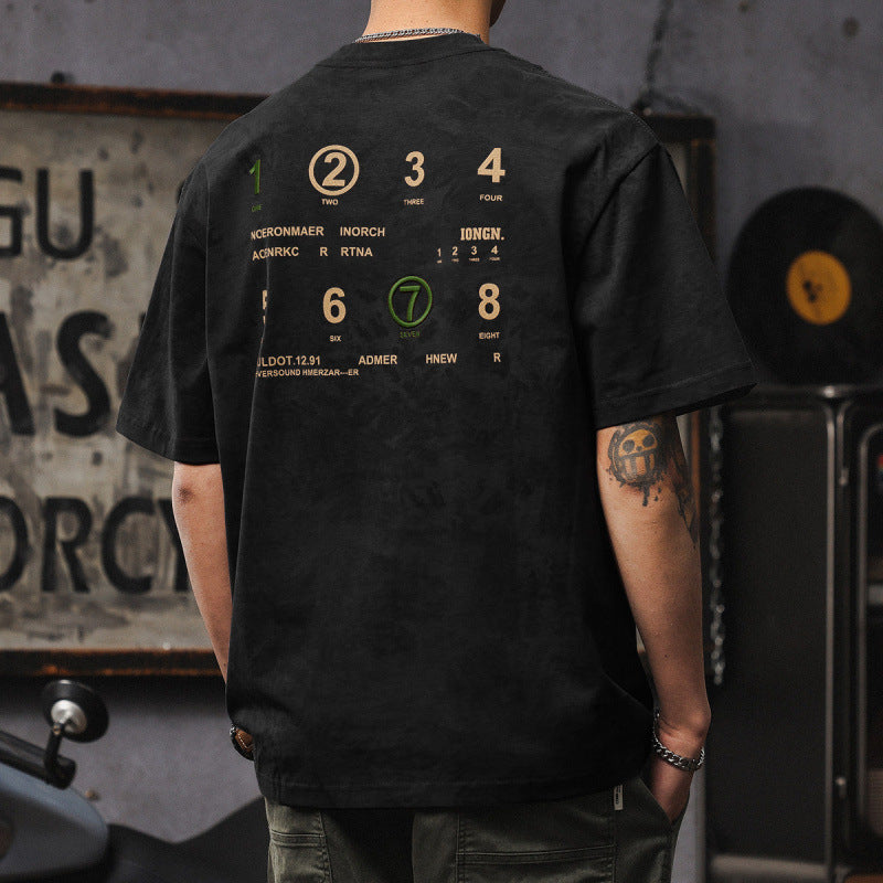 T-shirt polyvalent pour hommes à manches courtes style américain