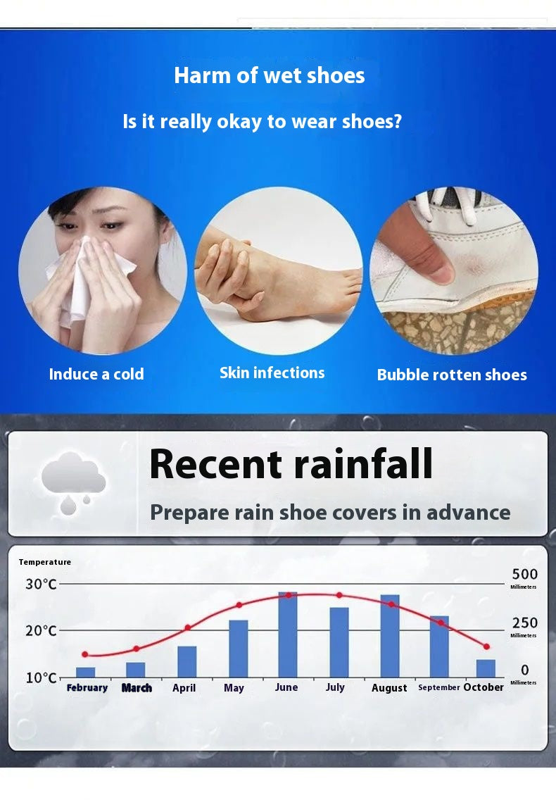 Couverture de bottes de pluie en silicone épaississante et résistante à l'usure