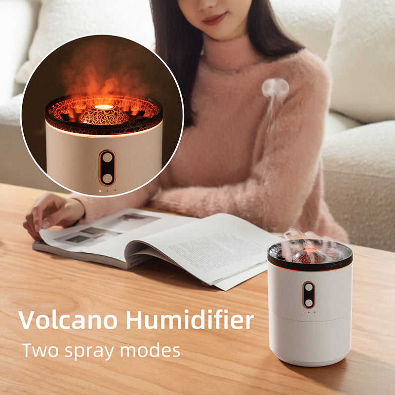 Flamme volcanique Aroma Huile essentielle Diffuseur USB Portable Jellyfish Air Humidifier Night Li