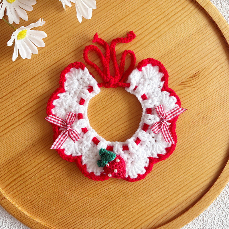 Collier d'écharpe de chat à mailles chaudes de cou de chien