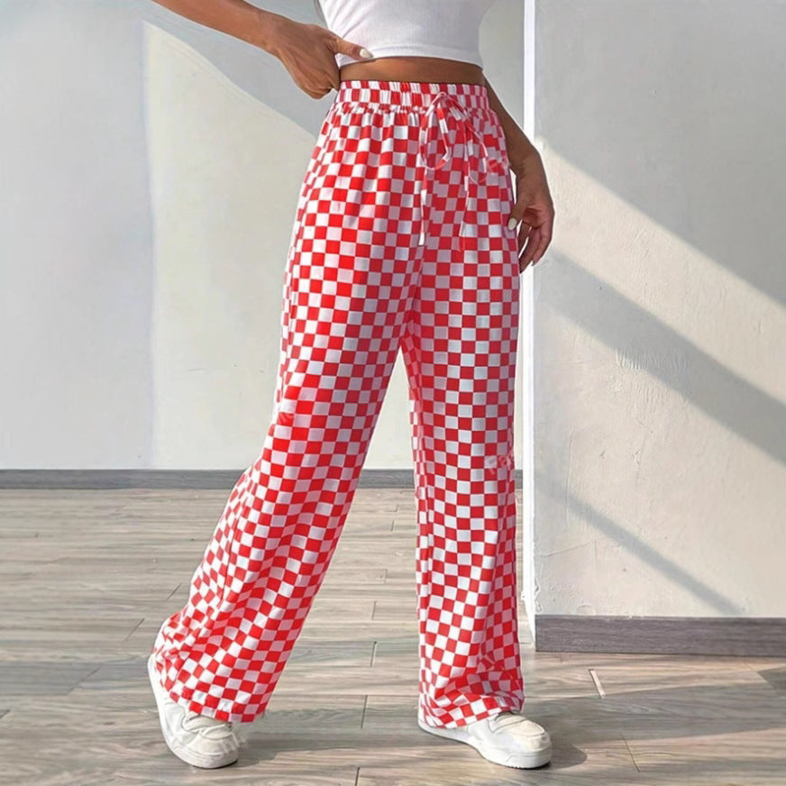 Pantalons à plis imprimés pour femmes