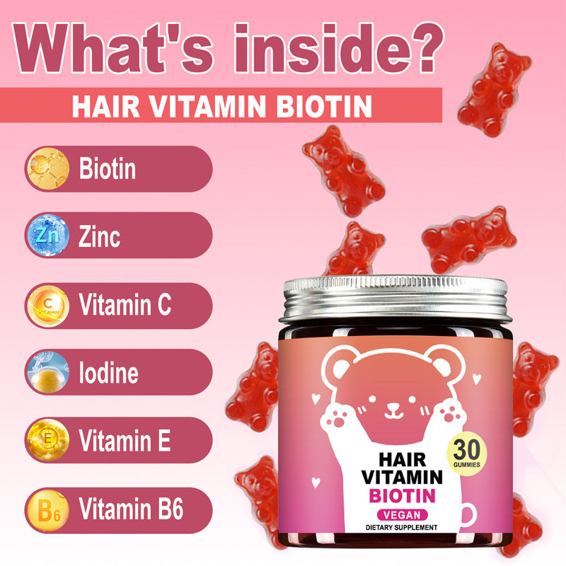 30-Month Portable Biotin Gummies for Home Use