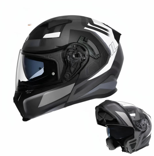 Casque de moto à double-lentilles à révélation faciale
