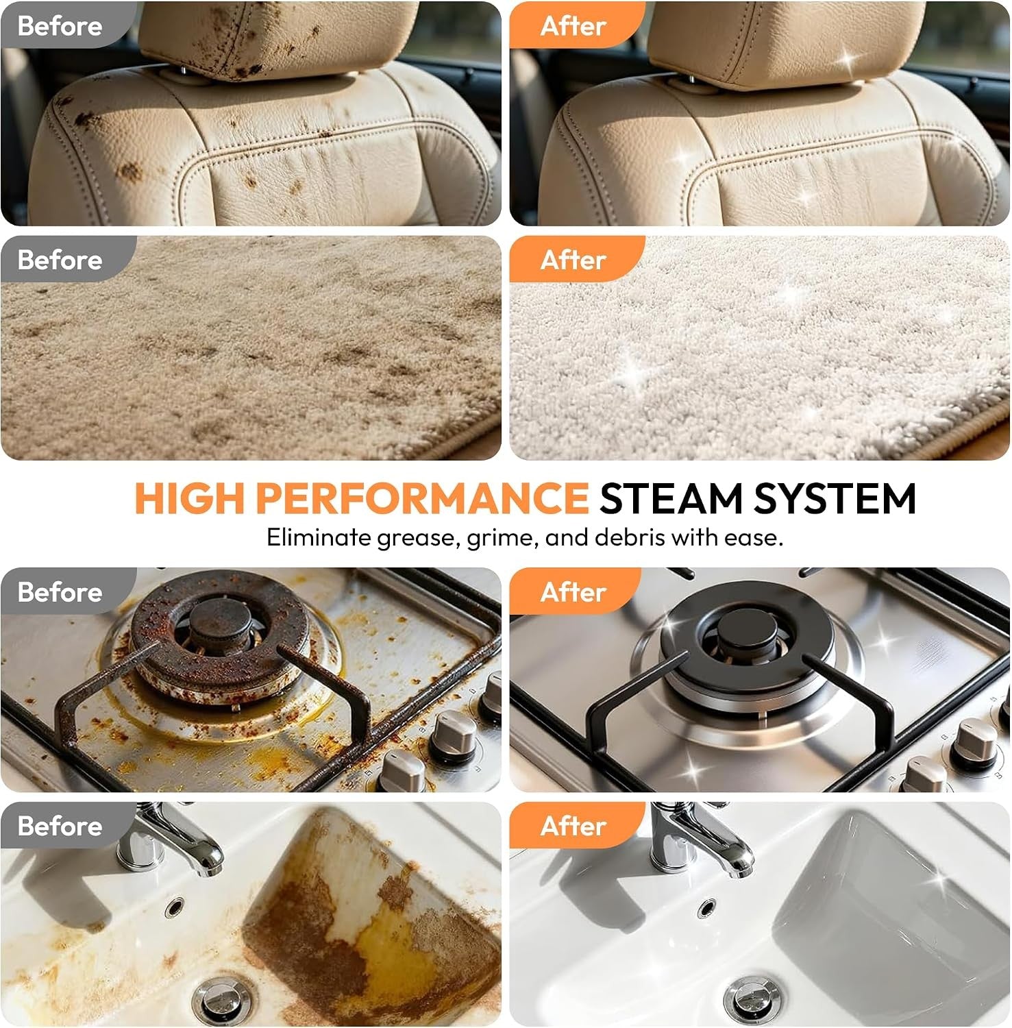 Nettoyeur à vapeur portatif 10 en 1 - Nettoyeur à vapeur portable avec Mop - Steamer Clea