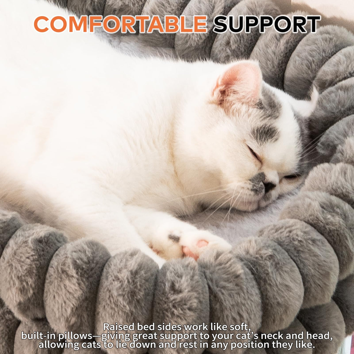 Perche de fenêtre de chat Cloud pour les chats intérieurs Hamac lit pliable Coussin réversible amovible W