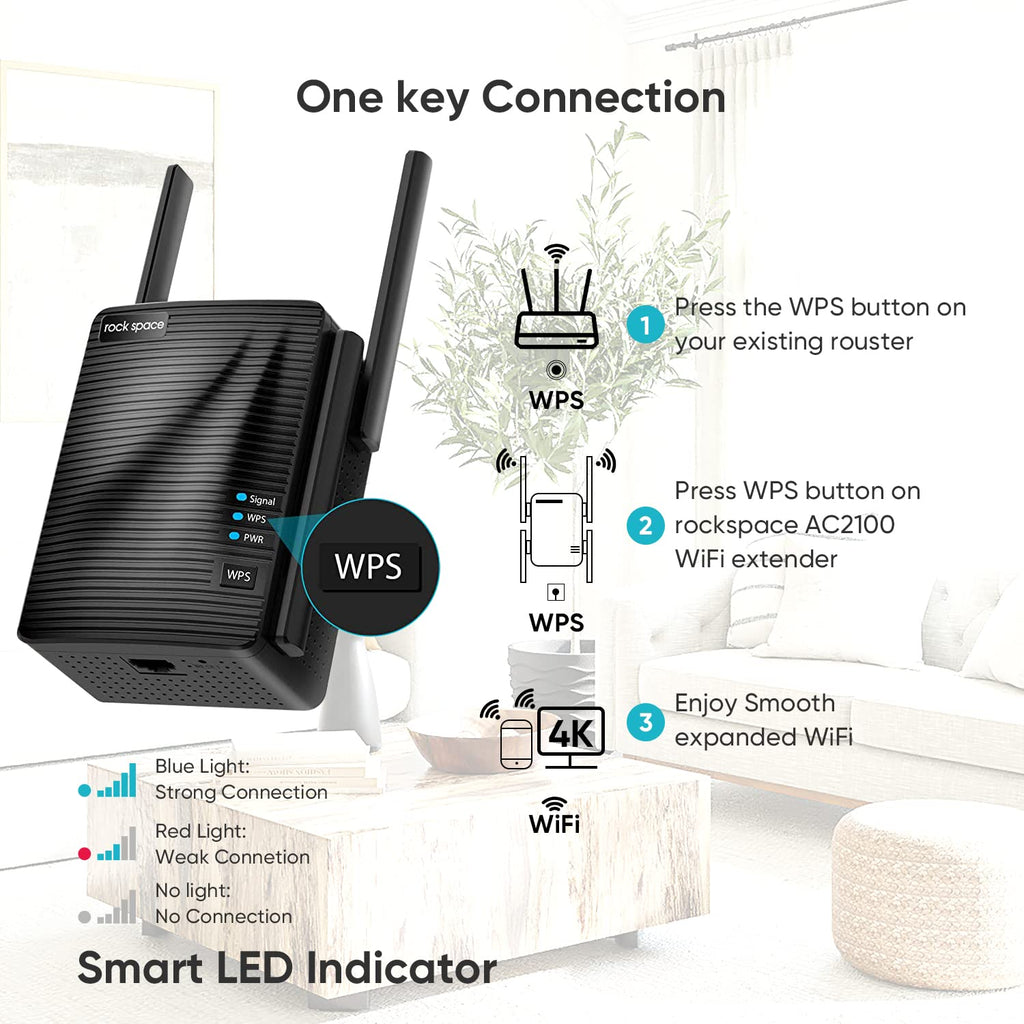 Extension WiFi Accueil Wi-Fi Booster Extension sans fil double bande prend en charge plusieurs appareils