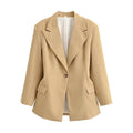 Veste mode à manches longues à manches longues Lapel Slim-fit