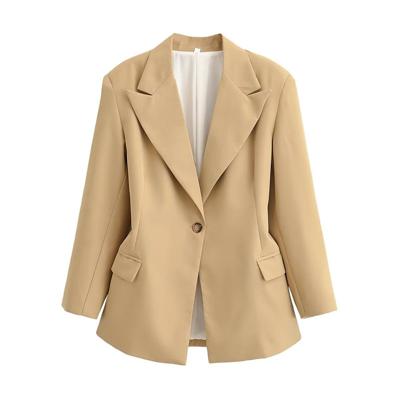 Veste mode à manches longues à manches longues Lapel Slim-fit