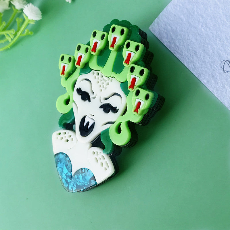 Accessoires d'insignes Gorgon Acrylique Broche