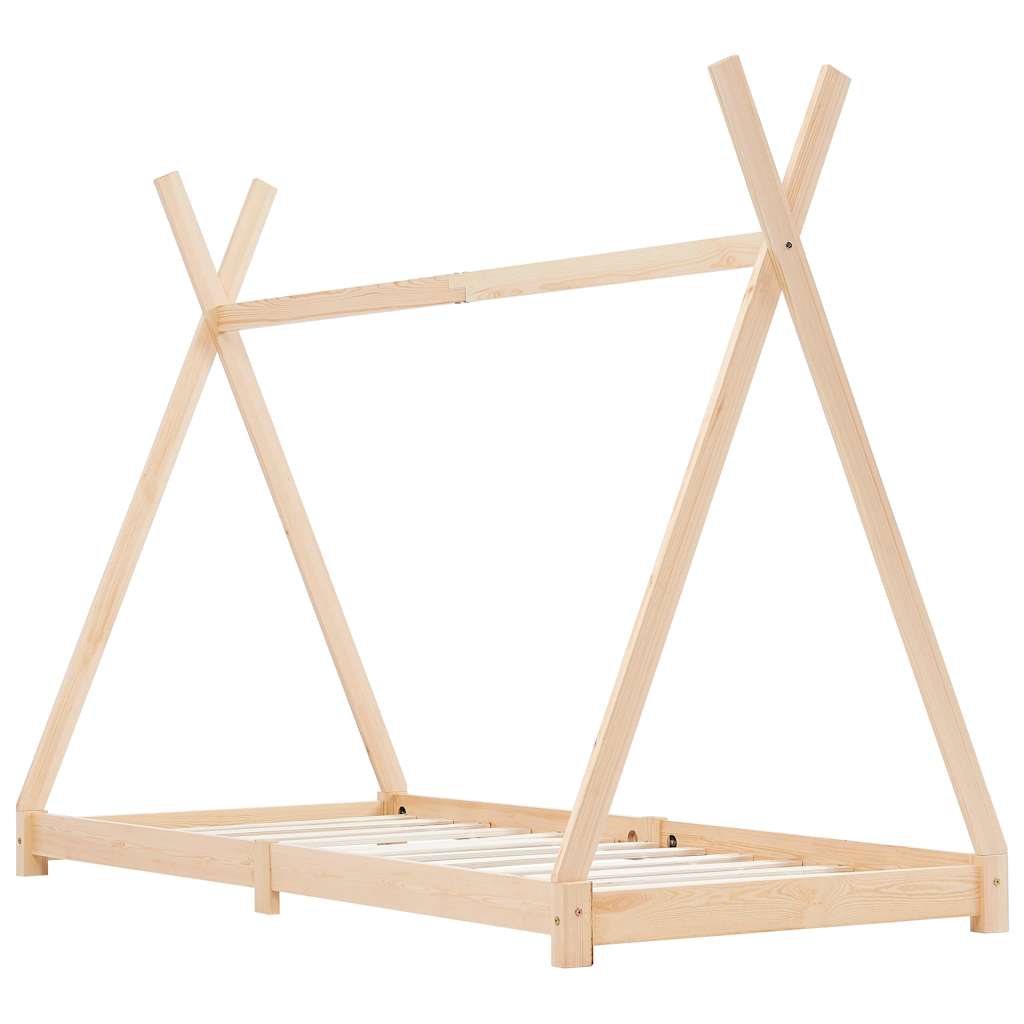 Lit pour enfants Cadre en bois de pin massif Cadre en bois de pin massif