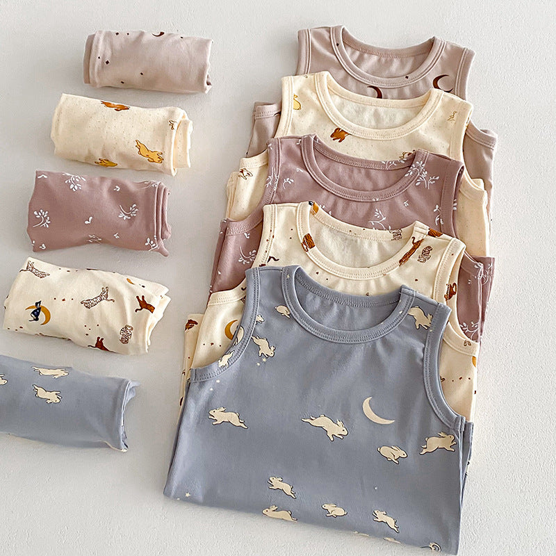 Ensemble de pyjama pour bébé et enfants de style été