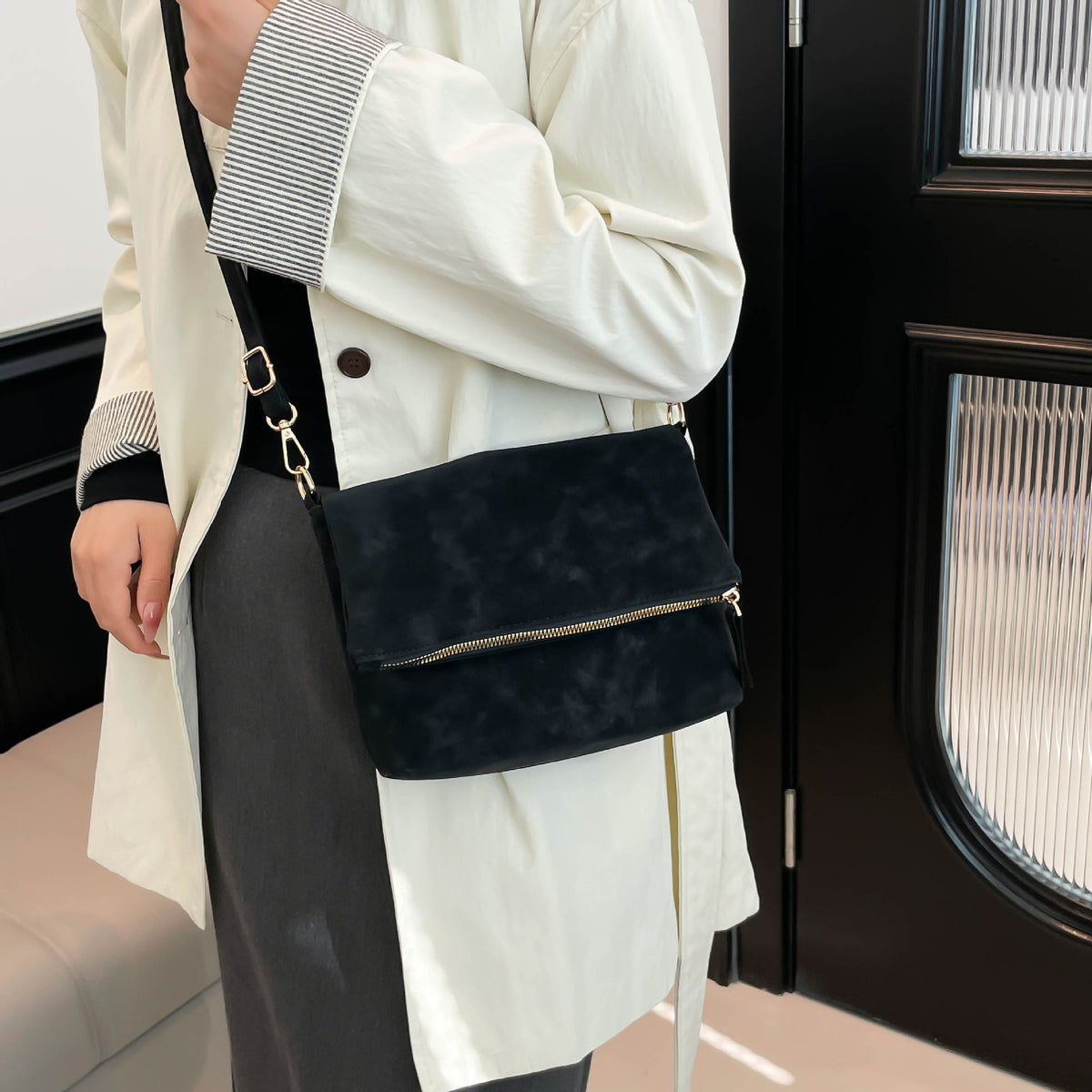 Sac à bandoulière en cuir PU en enveloppe minimaliste