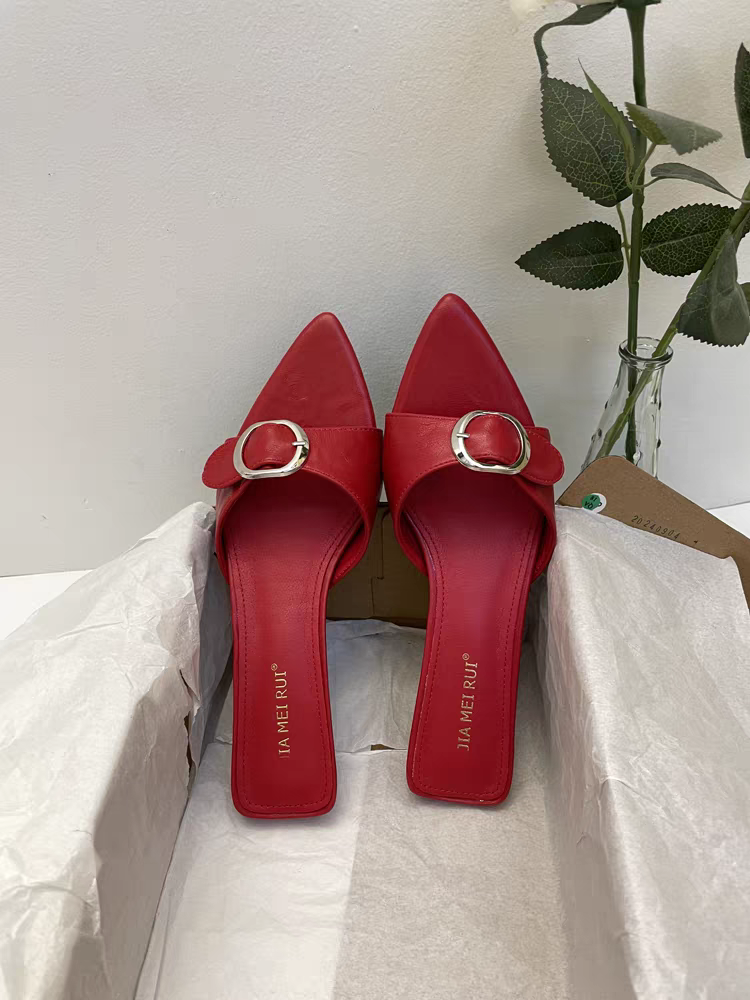 Femmes Sexy Stiletto pointu bouche de poisson une-sangle diapositives
