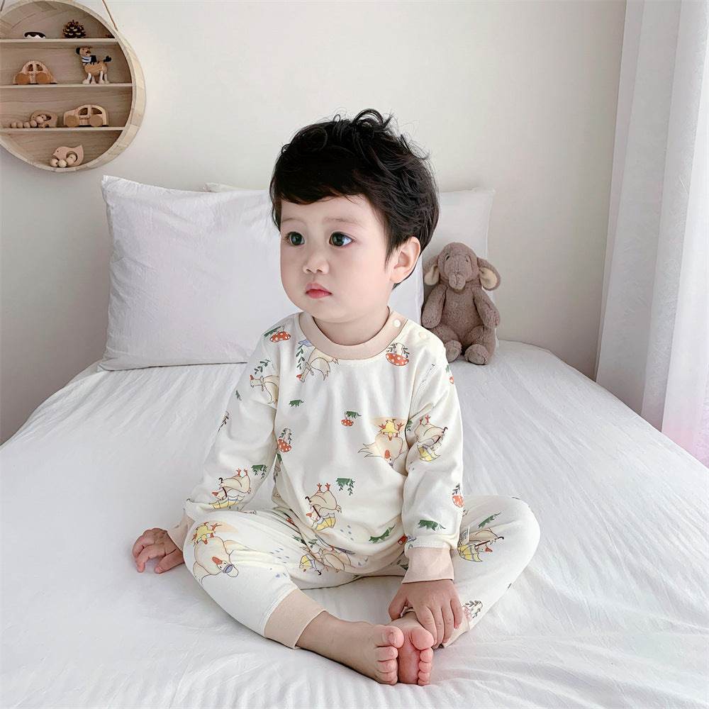 Ensemble de vêtements d'automne pour enfants en coton pur