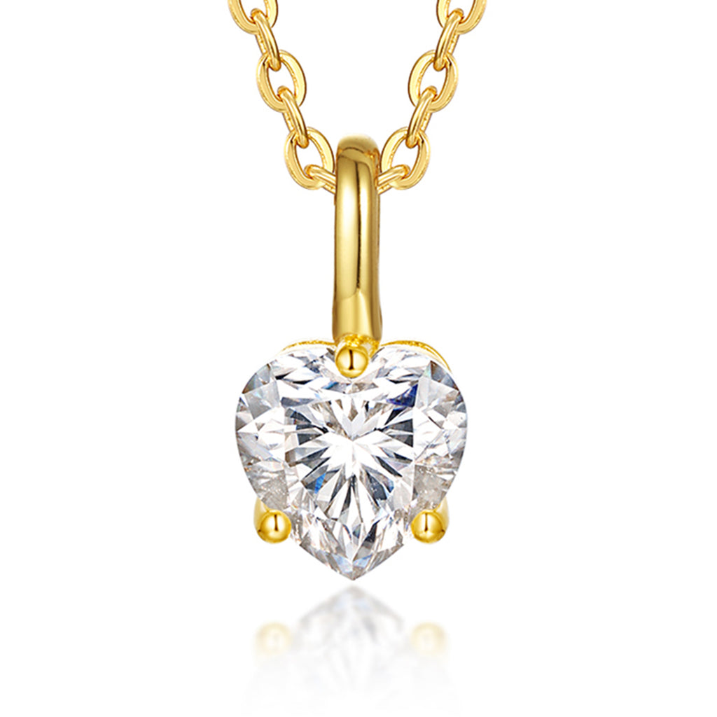 S925 Argent plaqué or 6x6mm Collier en mousse 45cm D Couleur VVS1 GRA Certifié boîte cadeau