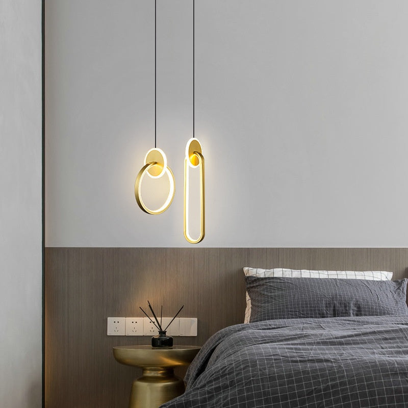 Chambre à coucher Pendentif Lampe Artistique Long Corde Suspension Lumière