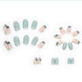Nails à tête ronde avec de petites fleurs pour les femmes
