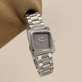 Montre Quartz étanche en acier carré