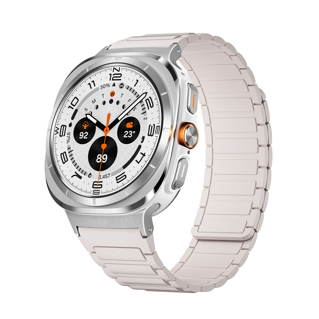 Bracelet de montre magnétique bicolore en silicone