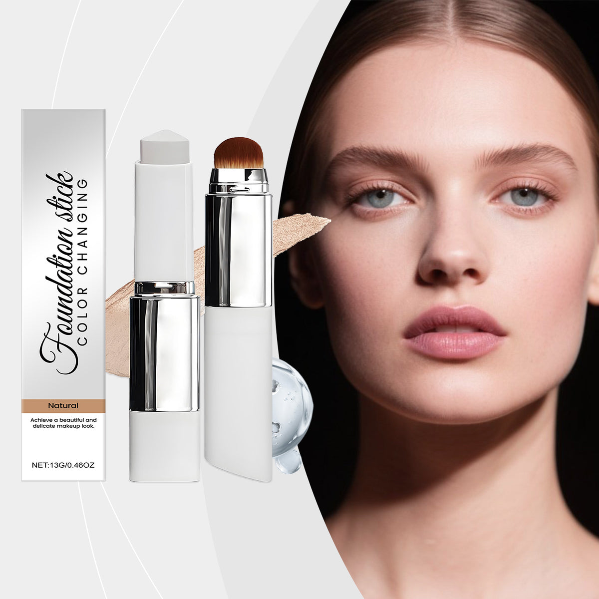 2-in-1 Color Changing Foundation Stick Natural Shade 13g